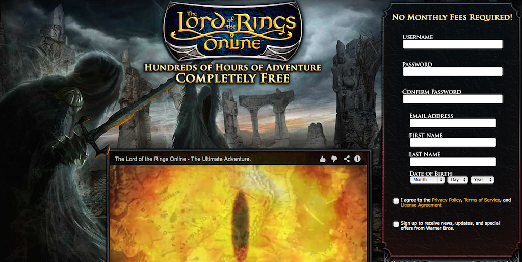Hra Lord of the Rings Online